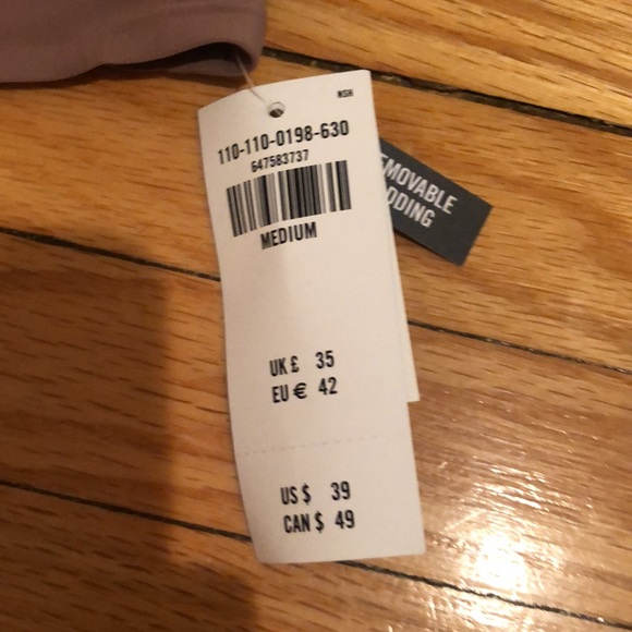 Abercrombie&Fitch Next to Naked Scoopneck Bralette, Size M, Mauve, NWT. - Picture 4 of 5